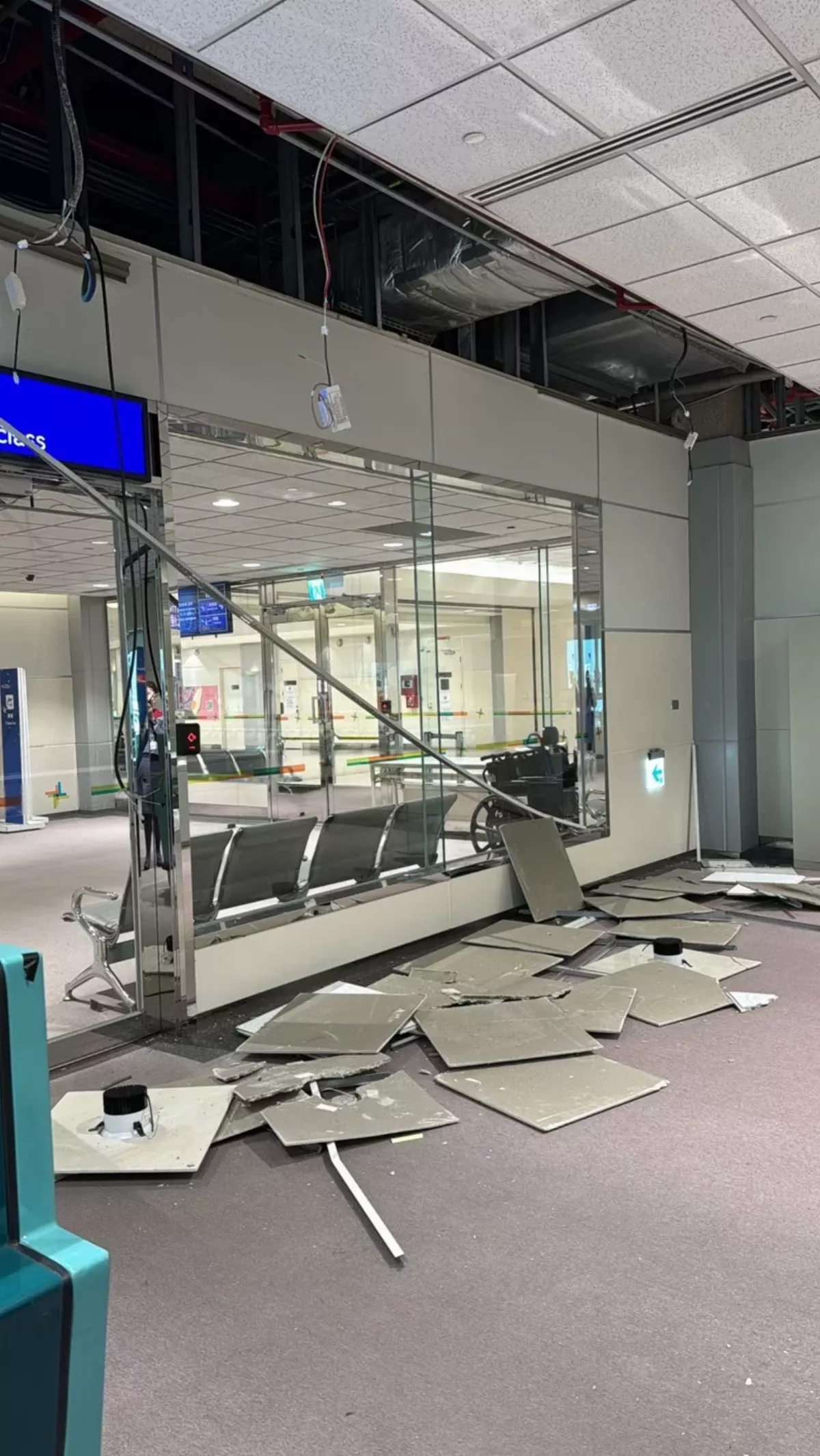 花蓮7.2大地震 桃機航廈天花板掉落3人遭砸傷